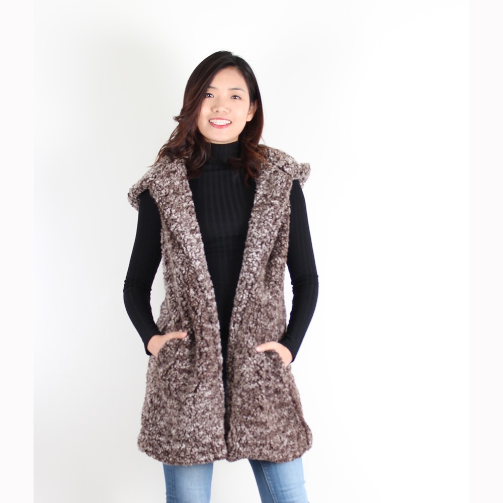Brown Sherpa Hoodie Fly Away